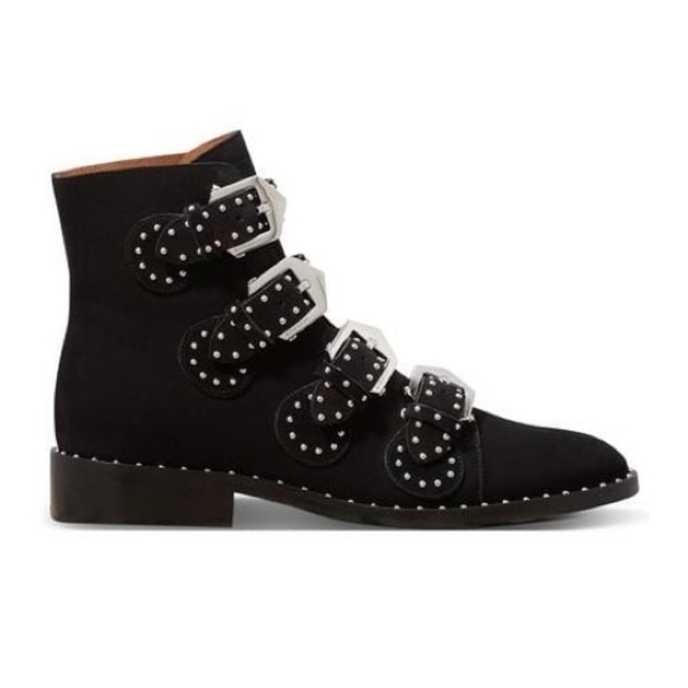 Givenchy Elegant studded black suede boots 38